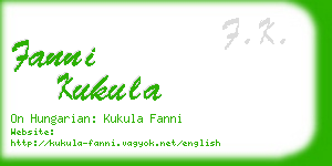 fanni kukula business card